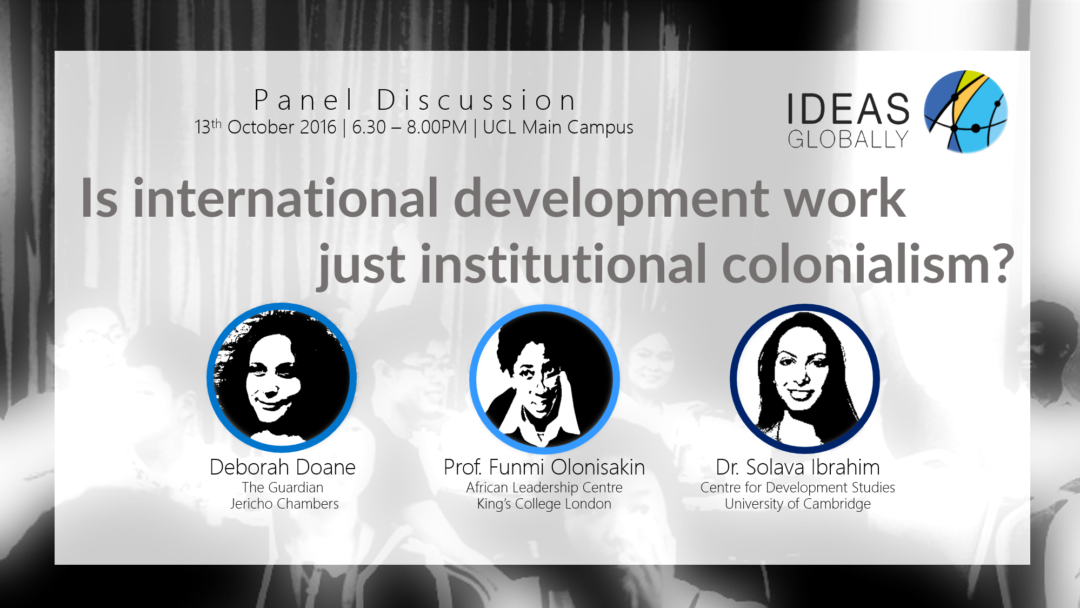 Panel Discussion on International Development | 13th October 2016